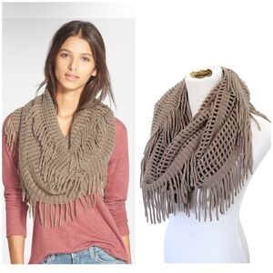 Y2K Boho Fringe Twist Infinity Scarf - Taupe | Nordstrom, BP. | One Size